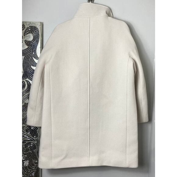J CREW COAT 2 IVORY VILLA WOOL ITALIAN STADIUM CLOTH NELLO GORI PALE BONE CLASSY - Picture 6 of 16